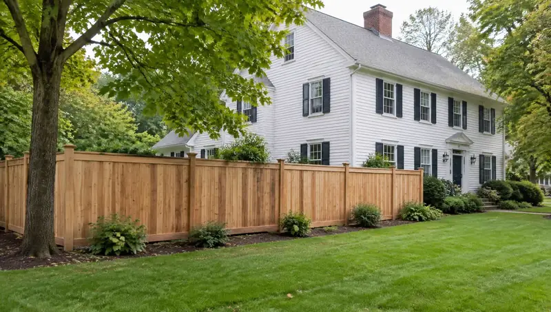 Cedar privacy fence in Greater Boston